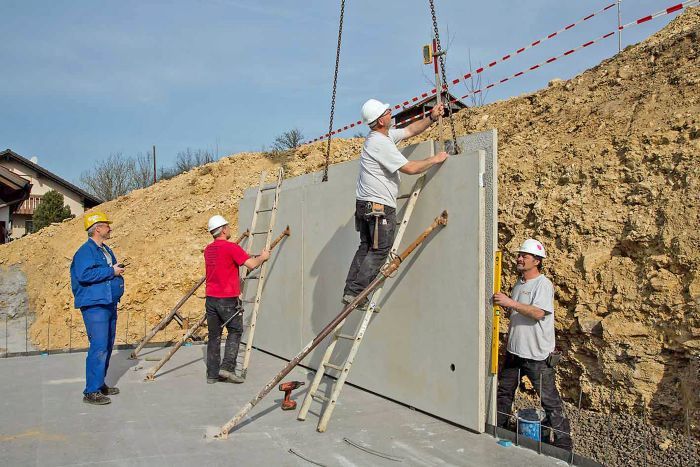 Betonfertigkeller und Fertighäuser verbinden sich zu einer perfek