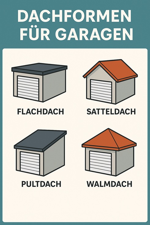 Dachtypen für Garagen Übersicht