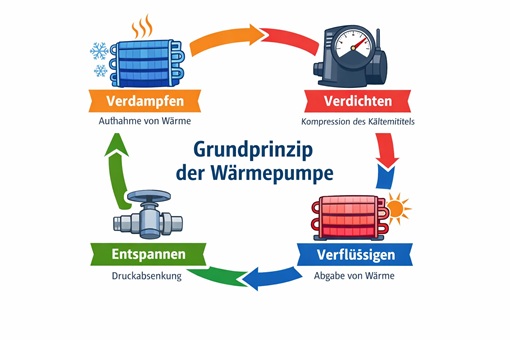 Grundprinzip der Wärmepumpe erklärt