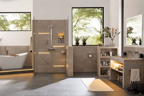 Von der Lichtleiste bis zur beleuchteten Nische: Mit Lichtprofilen und Keramik können Bauherren Räume kreativ gestalten.  