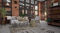 Modernes Wohnen im Loft mit Lofttüren