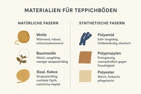 Materialien für Teppichböden Überblick