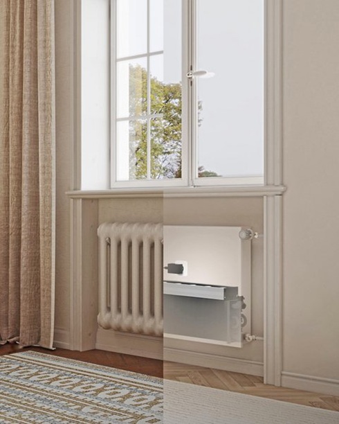 Dank standardisierter Anschlüsse können Austauschheizkörper ganz einfach anstelle der alten Geräte eingebaut werden.  