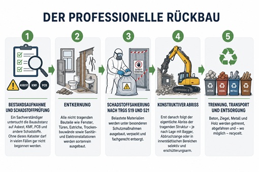 Professioneller Rückbau Infografik