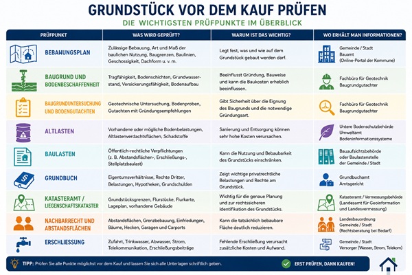 Grundstücksüberprüfung vor dem Kauf