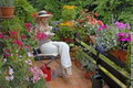 Garten im Fruehjahr Fruehlingsbalkon