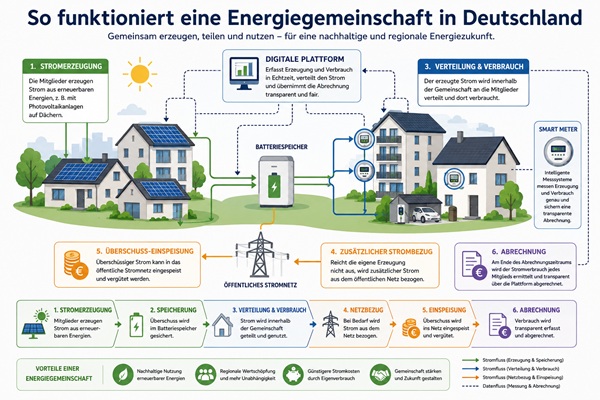 Grafik Energiegemeinschaften in Deutschland