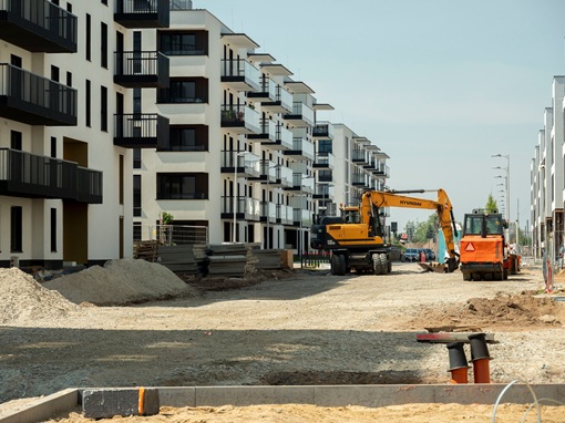Neue Wohnanlagen im Bau  